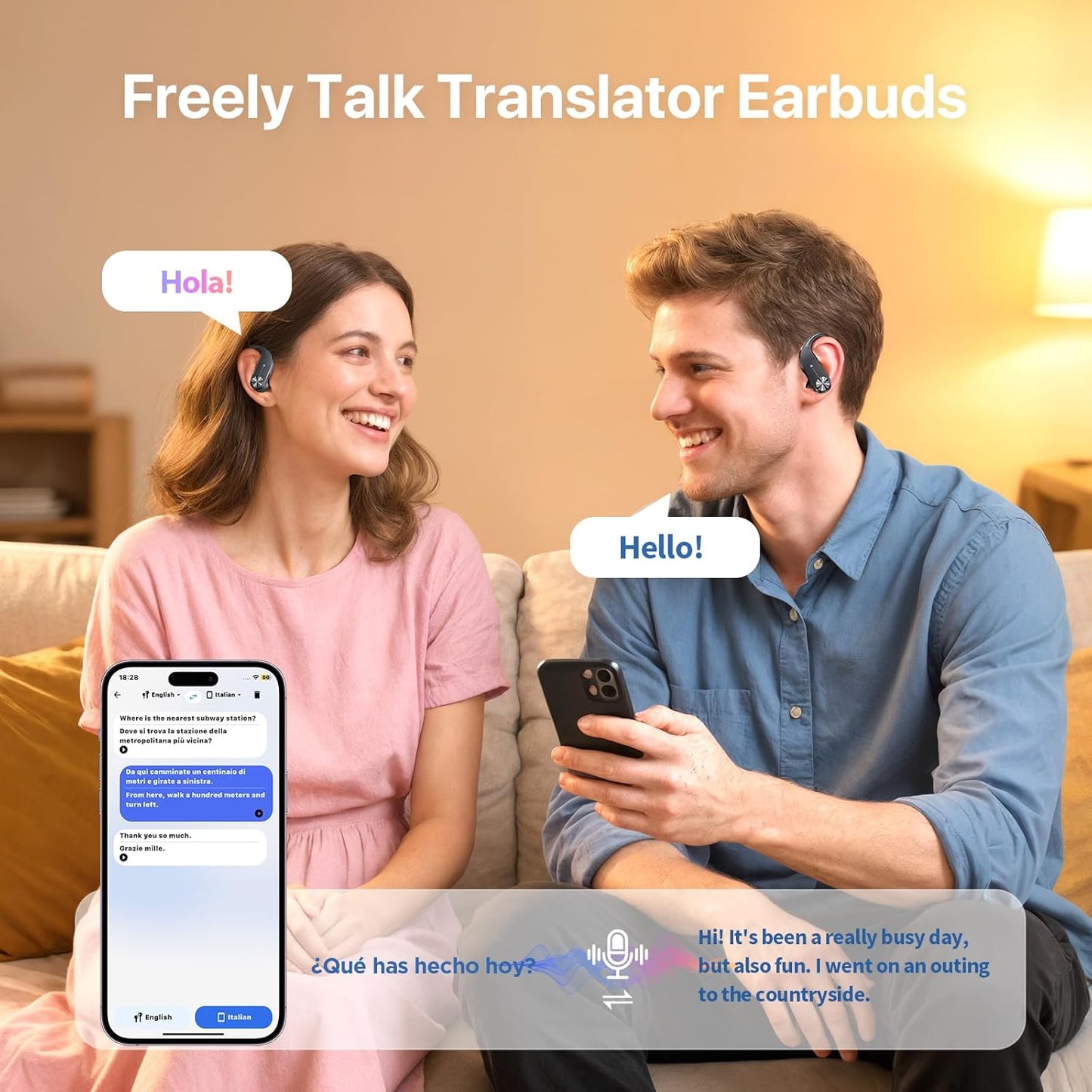 TalkEasy™ AI Translation Earbuds