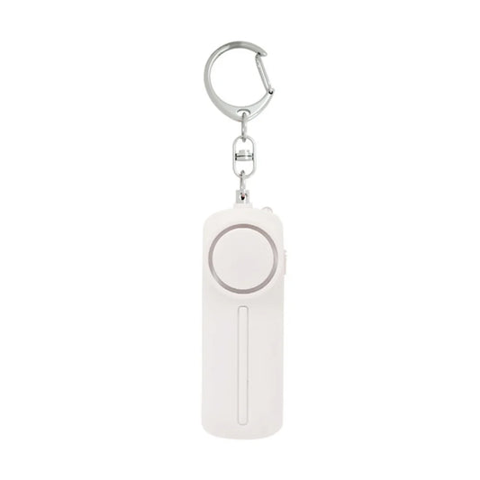 personal alarm keychain white